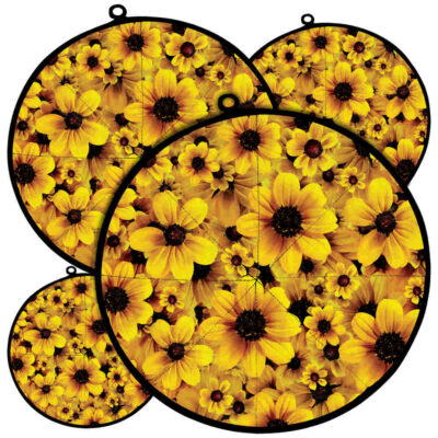 Damkoni - Persian Rice Bonnet Lid Steam Catcher Set of 4 - Model Sunflower