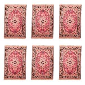 Set of 6 Polyester Fabric Placemats – Rug Style Model Laleh