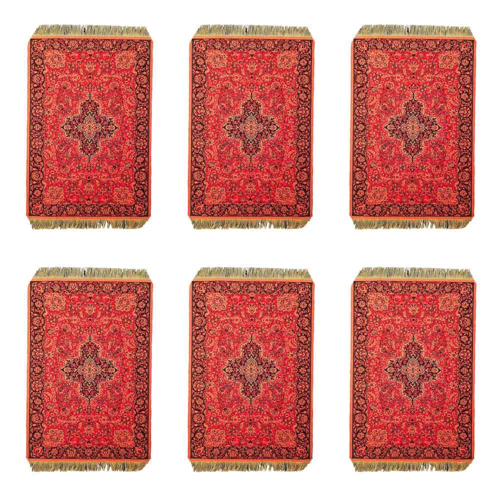 Set of 6 Polyester Fabric Placemats – Rug Style Model Rana