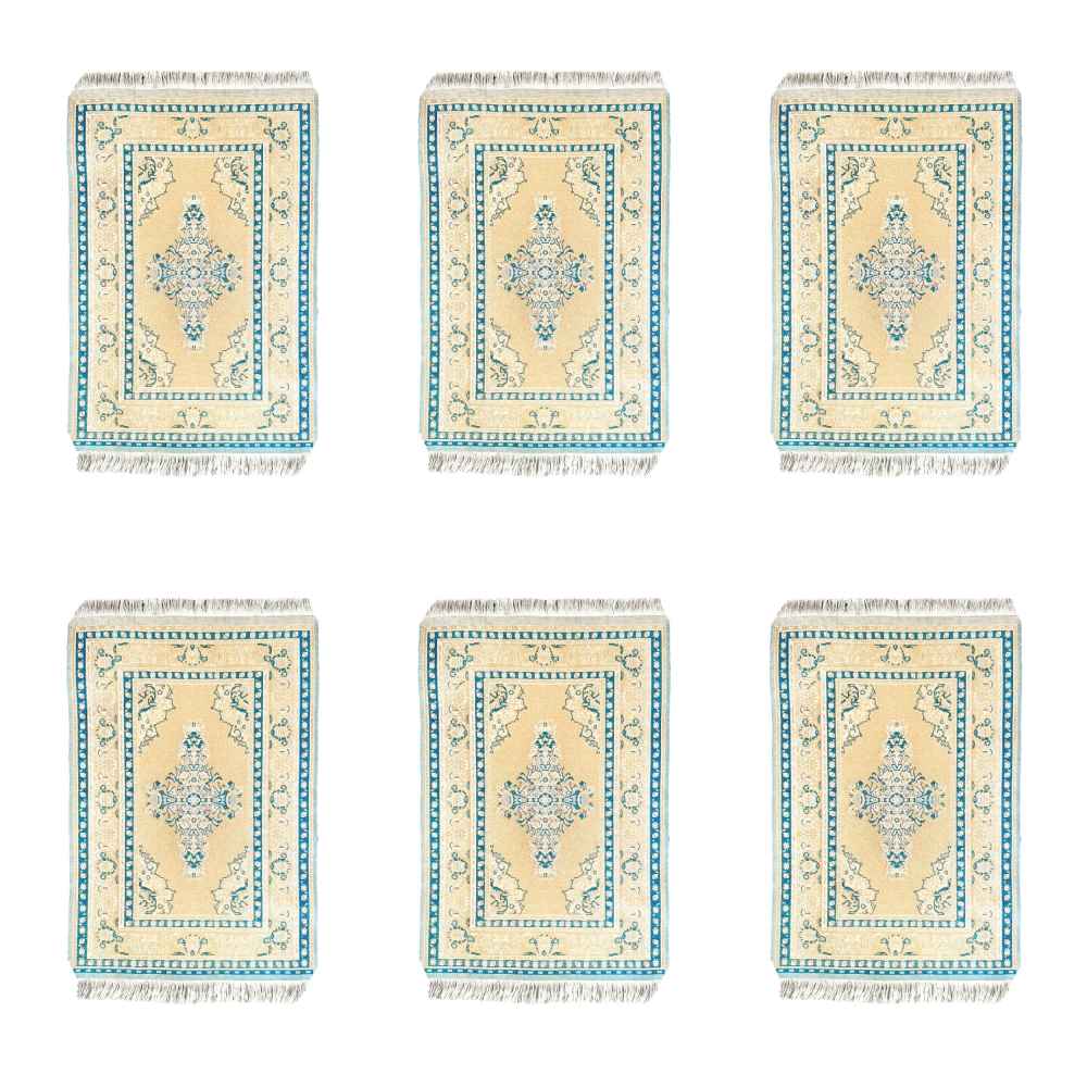 Set of 6 Polyester Fabric Placemats – Rug Style Model Sahra
