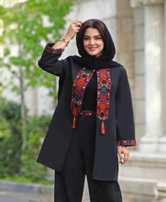 Persian Traditional Manto and Pants Set with Elegant Coordinated Style