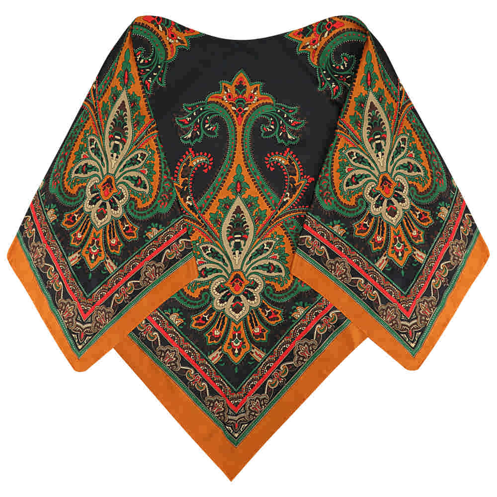 Floral Print Silk Scarf for Women – Luxe and Vibrant Parvin Design