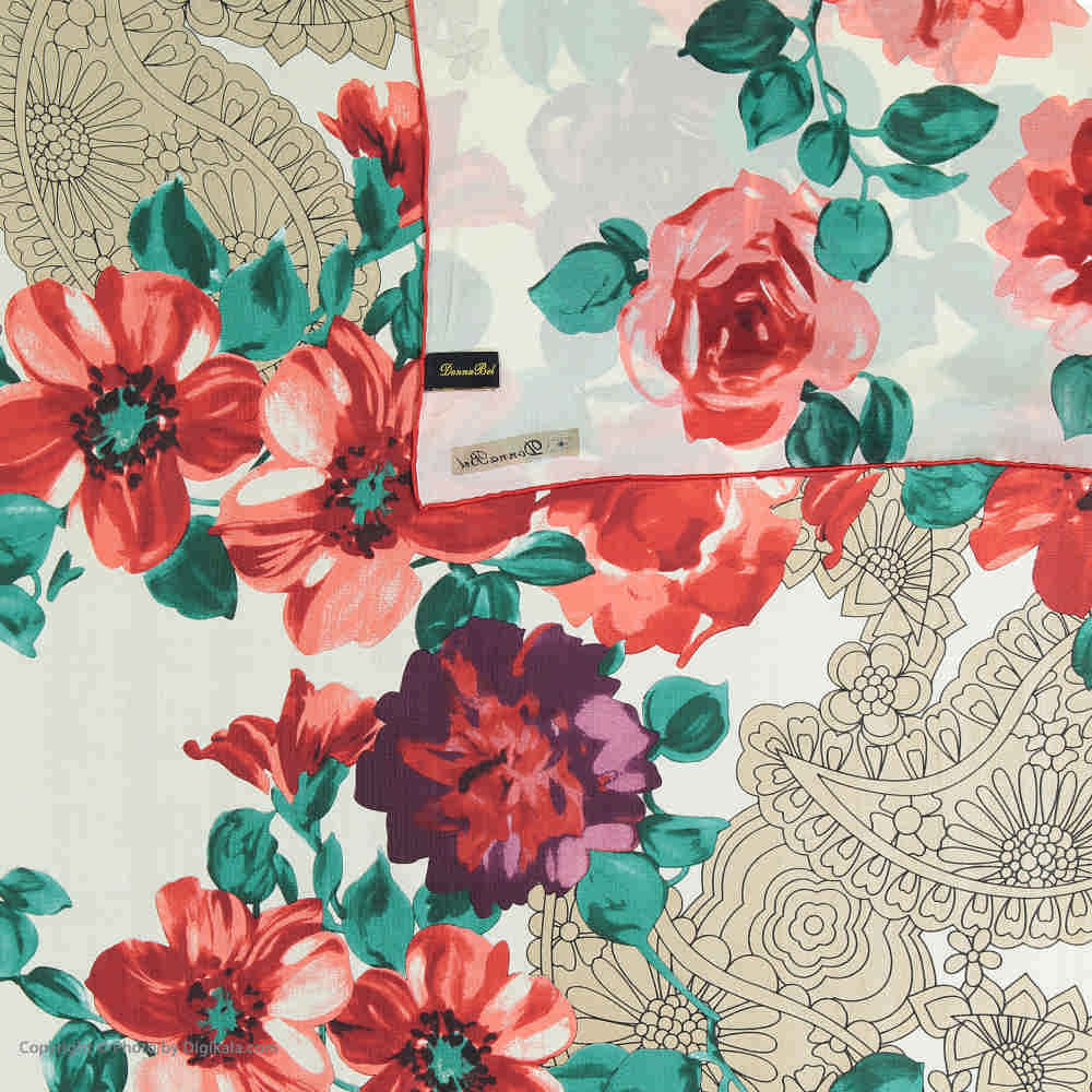 Floral Print Silk Scarf for Women – Luxe and Vibrant Sarvin Design