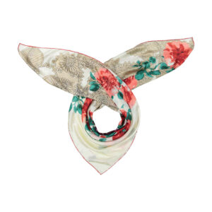 Floral Print Silk Scarf for Women – Luxe and Vibrant Sarvin Design