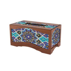 Rustic Wooden Tissue Box Cover – Tile Design