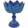 Decorative Copper Bowl Hand-Painted With Persian Minakari Enamel Gohar