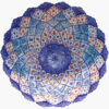Decorative Copper Bowl & Plate Hand-Painted With Persian Minakari Enamel Azar