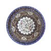Decorative Copper Bowl & Plate Hand-Painted With Persian Minakari Enamel Reyhan