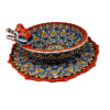 Persian Handmade Decorative Minakari Pottery Bowl & Plate Model Birds