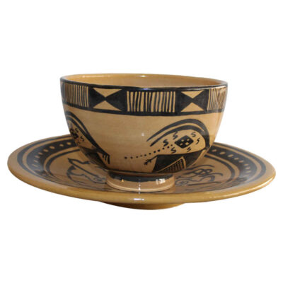 Persian Handmade Decorative Pottery Plate & Bowl Model Baastani