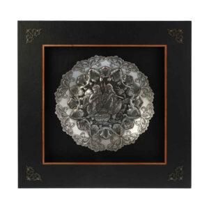Handmade Framed Persian Engraved Copper Art Rezvan