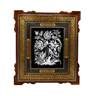 Samin Persian Copper Engraving Wall Art – Intricate Floral Design for Traditional Home Decor
