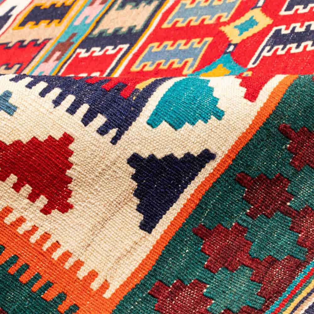 Persian Wool Kilim Rug Handwoven in Fars Traditional Atrin