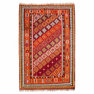Persian Wool Kilim Rug Handwoven in Fars Traditional Shahin