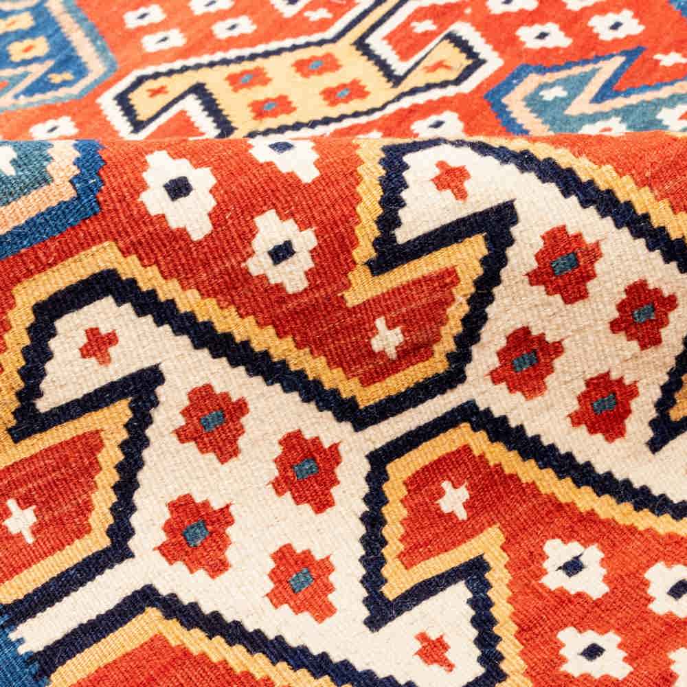 Persian Wool Kilim Rug Handwoven in Fars Traditional Tarlan