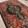 Hand-Knotted Persian Khorasan Tribal Rug (Lachak Toranj Floral Medallion) - Red Silk & Wool