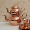 Persian Copper Double Teapot Durable and Hammered Rayan