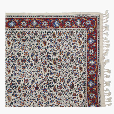 Iranian Tablecloth: Isfahan's Traditional Kalamkari Block Print Artemis