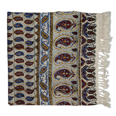 Iranian Tablecloth: Isfahan's Traditional Kalamkari Block Print Elegance Paisley