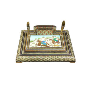 Wooden Pen Stand – Khatamkari Style, Asatiri Design