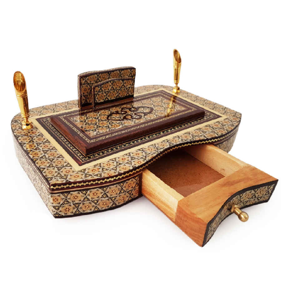 Luxury Edition – Premium Persian Khatamkari Wooden Pen Holder