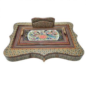 Sahar Edition – Persian Khatamkari Wooden Pen Holder for Office