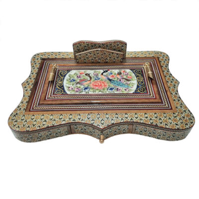 Sahar Edition – Persian Khatamkari Wooden Pen Holder for Office