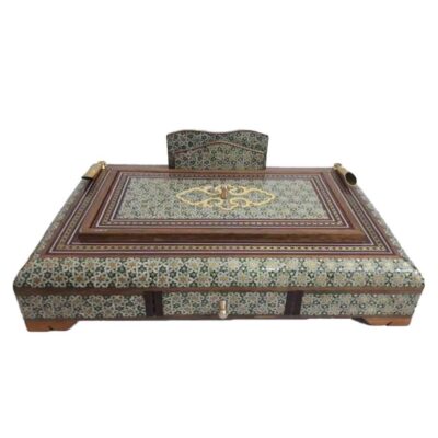 Sana Pattern – Intricately Crafted Persian Wooden Pen Holder for Desk