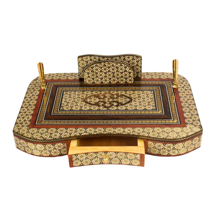 Zoha Pattern – Exquisite Handcrafted Wooden Pen Holder with Persian Art