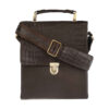 Luxurious Leather Messenger Shoulder Bag - Handcrafted Model Croco