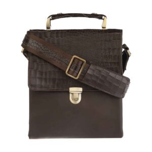 Luxurious Leather Messenger Shoulder Bag – Handcrafted Model Croco