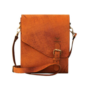 Luxurious Handcrafted Leather Crossbody Bag – Honey Edition