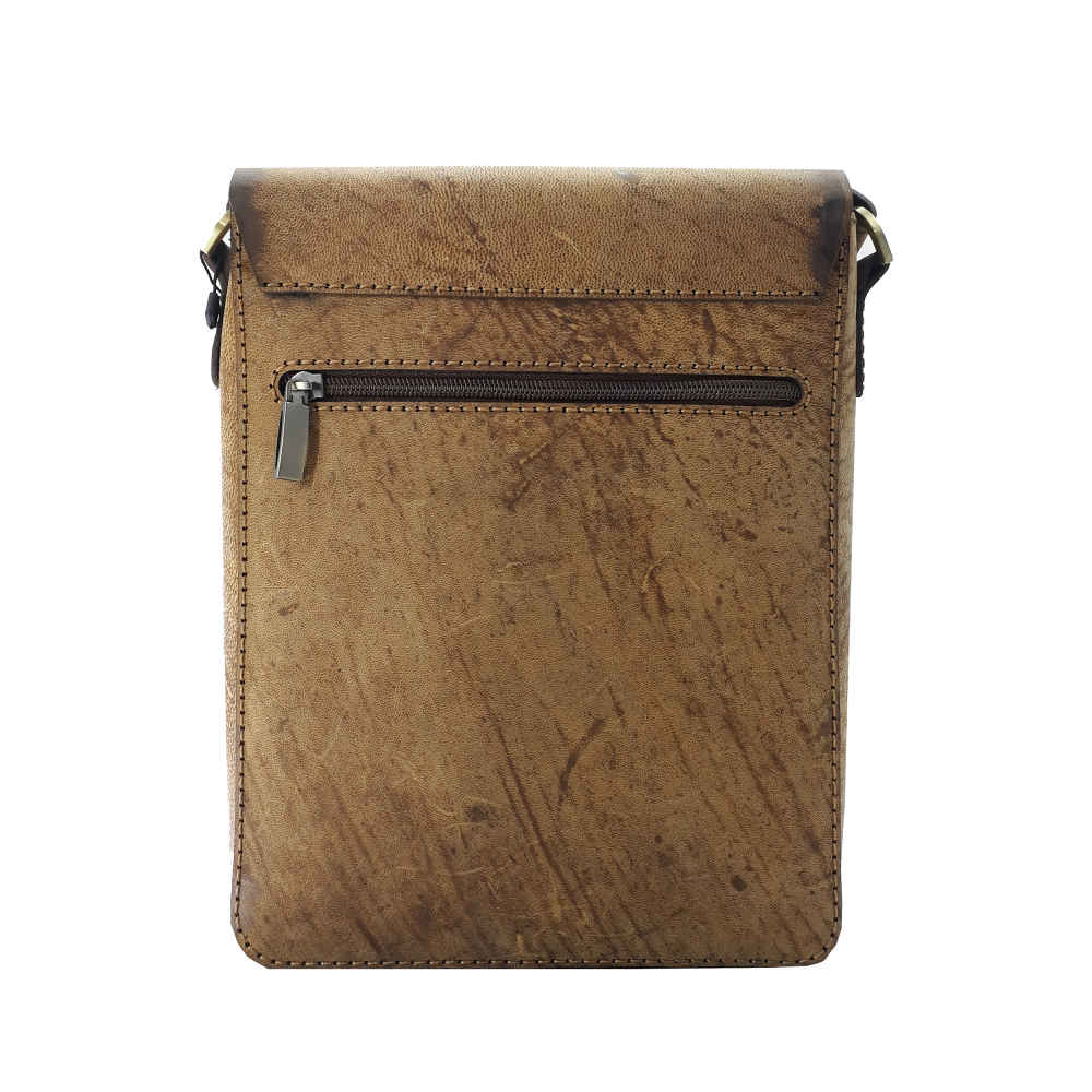 Luxurious Handcrafted Leather Crossbody Bag – Persian Poem Design