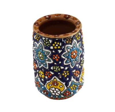 Blue Pottery Pen Holder – Ava Design in Minakari Style