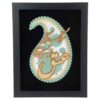Framed Persian Marquetry Calligraphy Wood Inlay Art Love