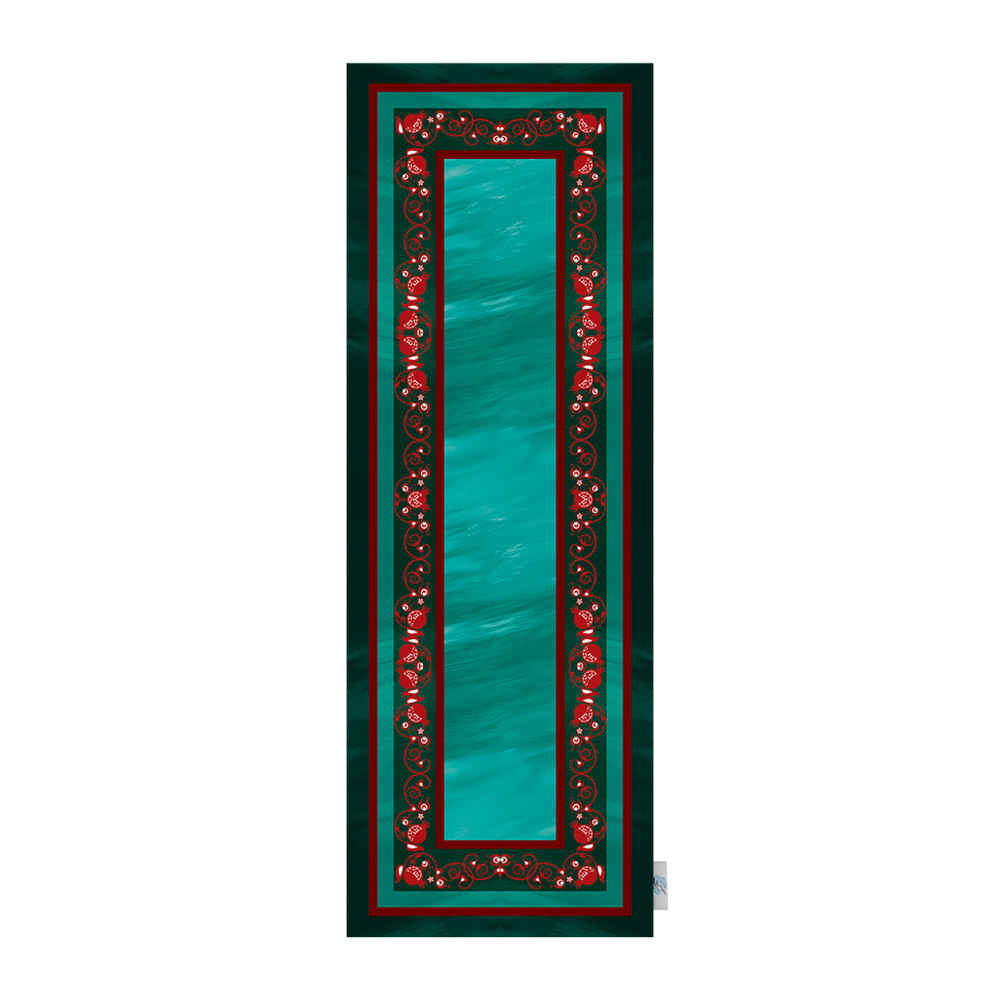 Persian Elegance Turquois Velvet Table Runner Yalda