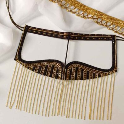 Handcrafted Rhinestone Battoulah Mask - Gulf Burqa Sana Model