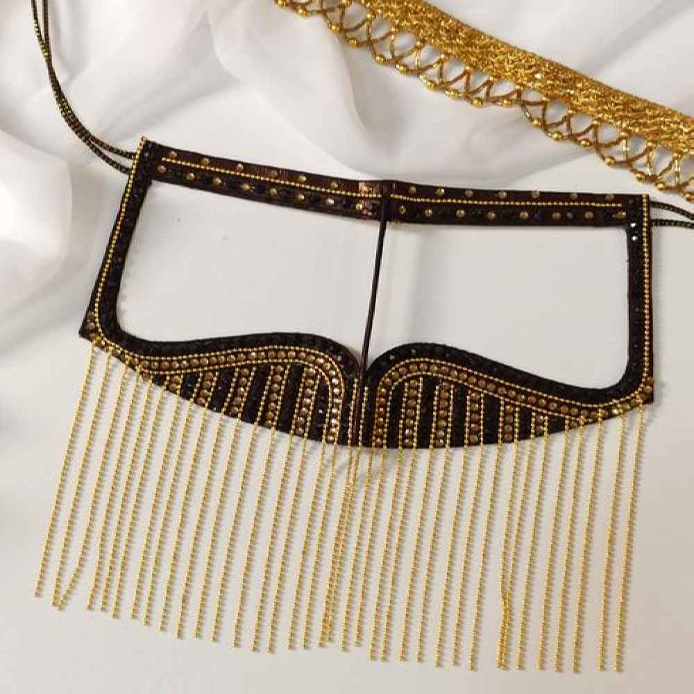 Handcrafted Rhinestone Battoulah Mask – Gulf Burqa Sana Model