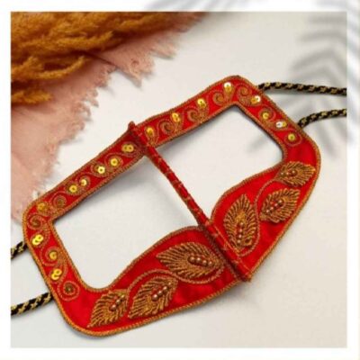 Handcrafted Embroidered Battoulah Mask - Gulf Burqa Zina Model