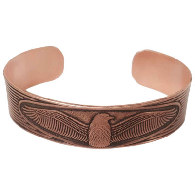 Traditional Copper Cuff Bracelet with Eagle Design – Persian Jewelry