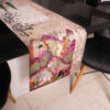 Persian Elegance Cream Velvet Table Runner Khosro Parviz