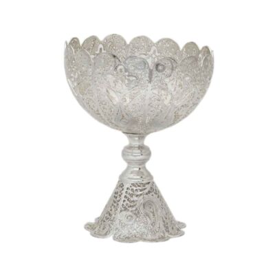 Persian Filigree Decorative Bowl – Artisan-Crafted Banoo Design