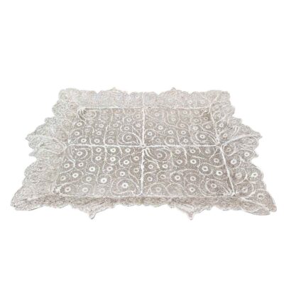 Persian Artisanal Filigree Copper Decorative Tray Samin