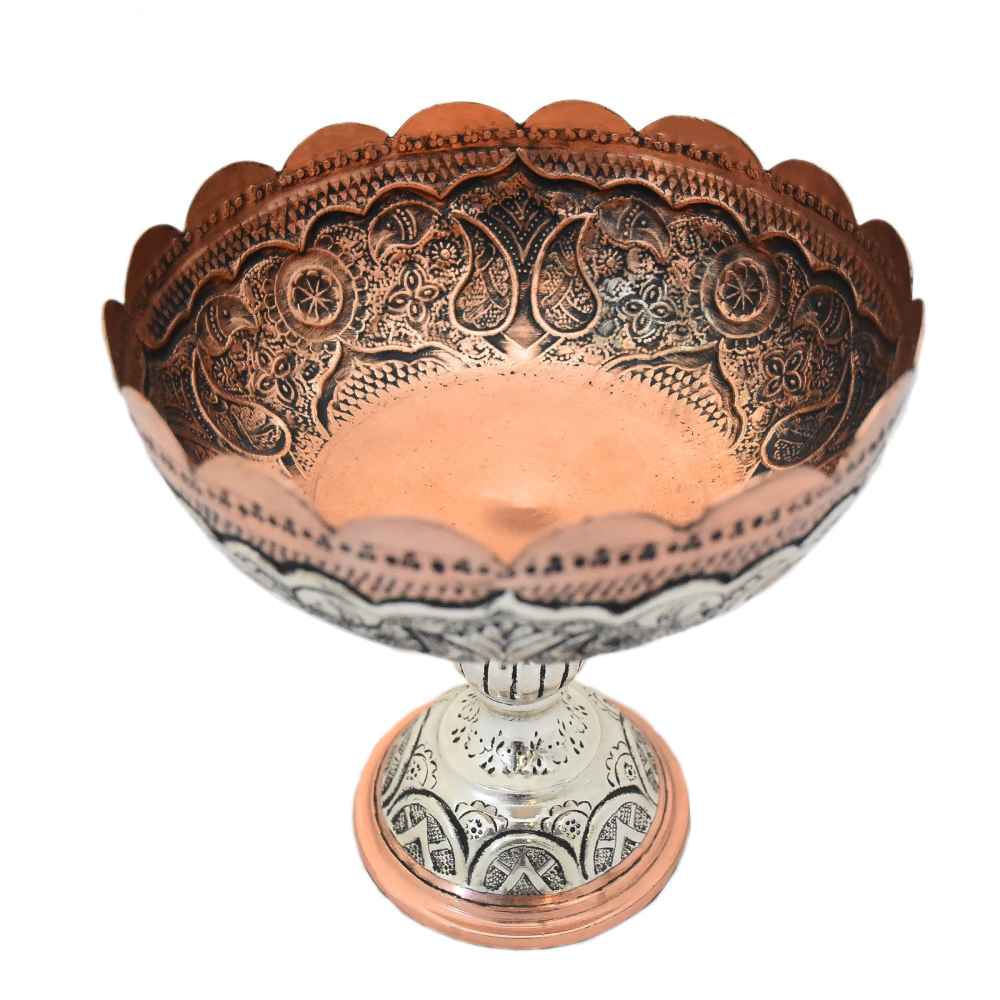 Decorative Copper Bowl Handcrafted Persian Engraved Hana