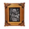 Handmade Framed Persian Engraved Copper Art Hasti – Traditional Wall Decor