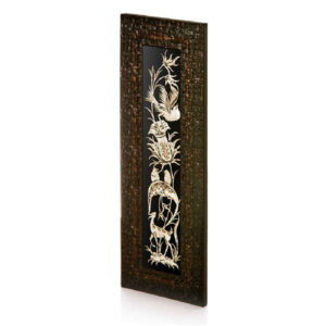 Handmade Framed Persian Engraved Copper Art Honar – Traditional Wall Decor