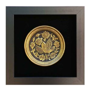 Handmade Framed Persian Engraved Copper Art Nafis – Traditional Wall Decor
