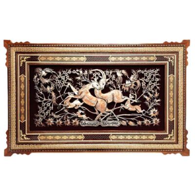 Persian Copper Engraving Wall Art with Intricate Floral Design – Traditional Iranian Home Decor