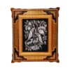 Handmade Framed Persian Engraved Copper Art Zoha – Traditional Wall Decor