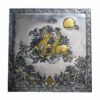 Handmade Framed Persian Engraved Copper Art Ahoo